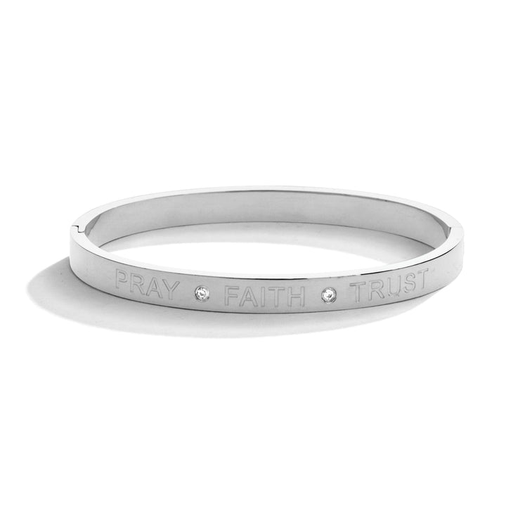 Pray,Faith,Trust Bangle Bracelet