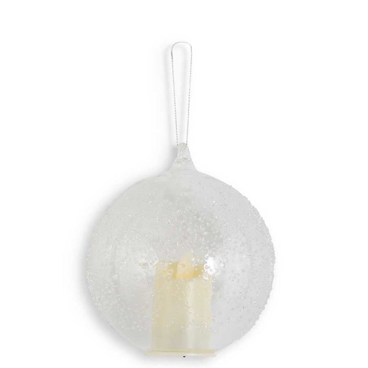 Textured Glass LED Ornament