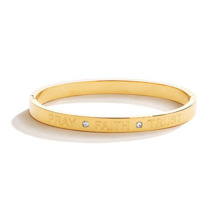 Pray,Faith,Trust Bangle Bracelet