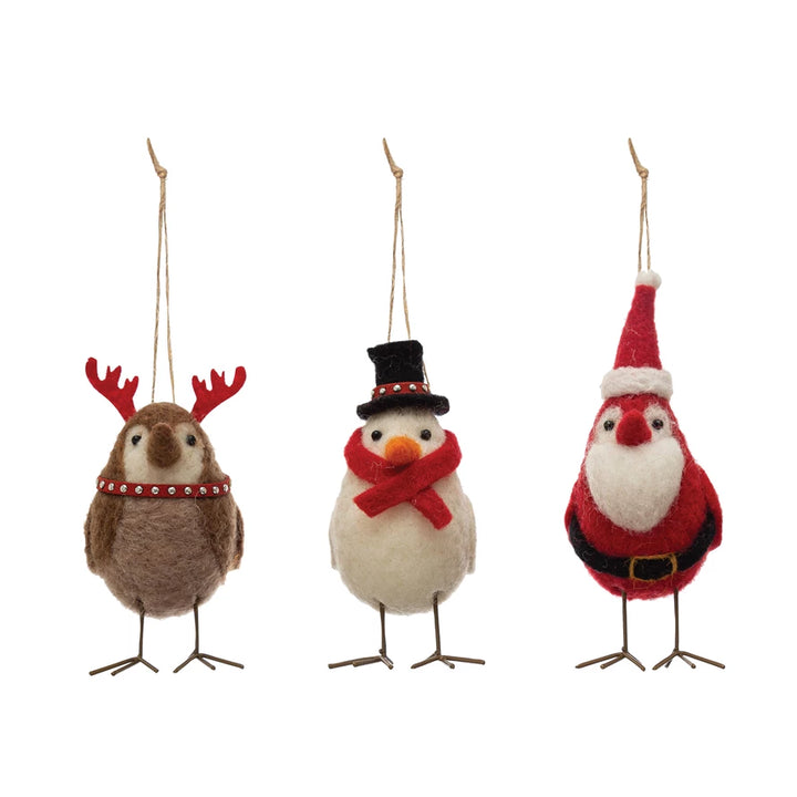 Wool Felt Bird Ornament